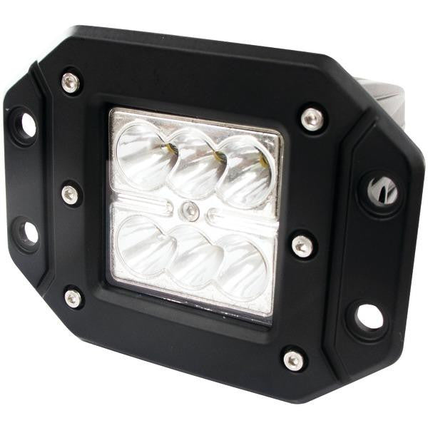 RACE SPORT RS-18W6LED-FM Flush-Mount High-Power LED Spotlight (18 Watt; 6 LED)