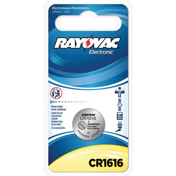 RAYOVAC KECR1616-1C 3-Volt Lithium Keyless Entry Battery, 1 pk (1616 Size)