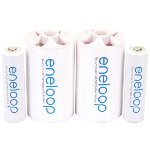Panasonic K-kjs1mca2ba Eneloop(r) 2 Aa Batteries & 2 Spacers Kit (d Size)