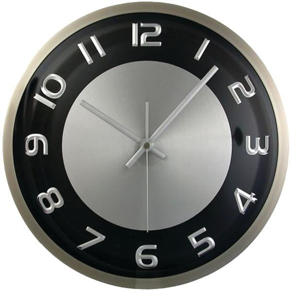 TIMEKEEPER 300RAB 11.5" Round Wall Clock with Brushed Metal Case