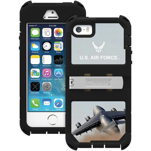 Trident Kn-apip5s-bkk01 Iphone(r) 5s Kraken A.m.s. Series(tm) Case With Holster (u.s. Air Force(r)
