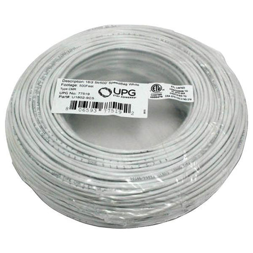 UPG 77519 18-2C Striped Control White Cable, 500ft Speedbag