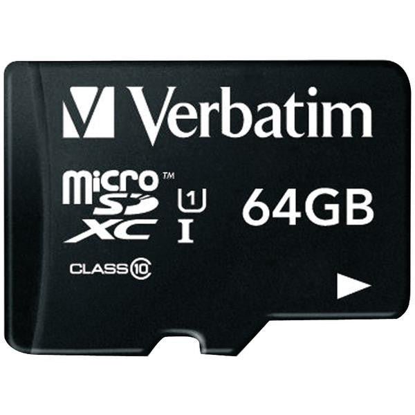 Verbatim 44084 Microsdxc(tm) Card With Adapter (64gb; Class 10)