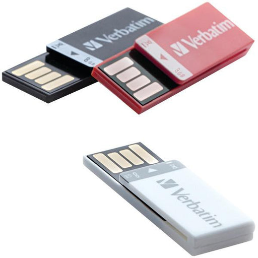 Verbatim 98674 8gb Clip-it Usb Drive, 3 Pk