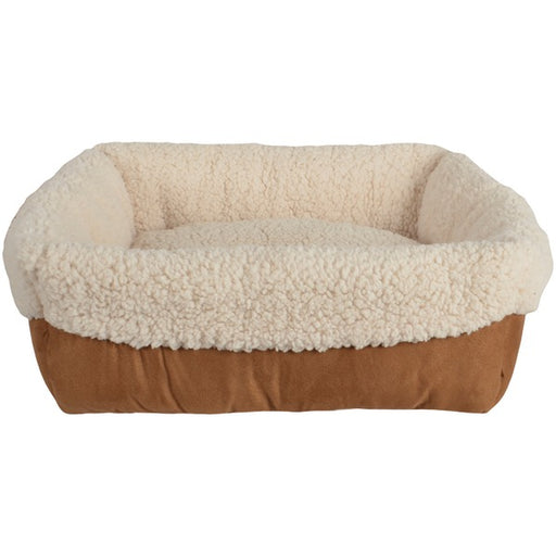 FAUX SUEDE CUFF PET BED