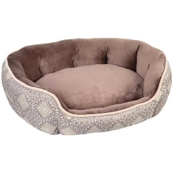 MD OVAL PET BED BROWN