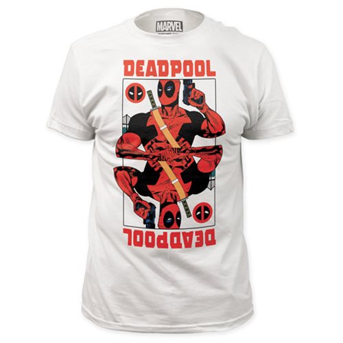 Deadpool Wild Card White T-Shirt                            
