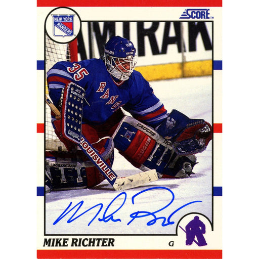 Mike Richter Signed 1990-91 Score Rookie Card #74