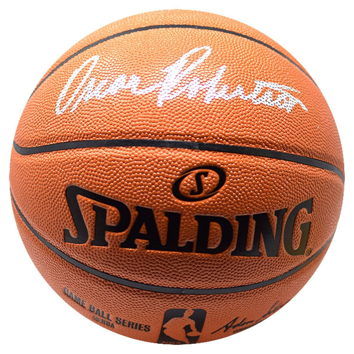 Oscar Robertson Signed NBA Basketball (PSA Holo)