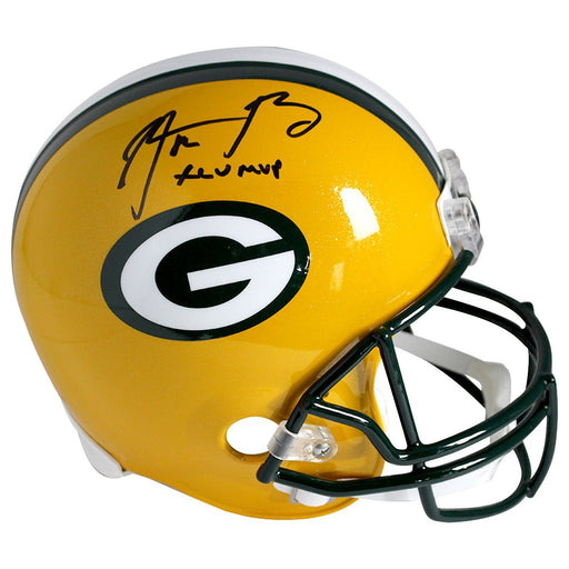 Aaron Rodgers Signed Green Bay Packers Full Size Replica Helmet w/ "XLV MVP" Insc.