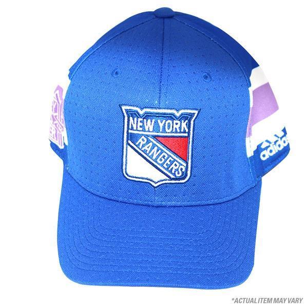 J.T. Miller # 10 New York Rangers Blue Hockey Fights Cancer  Fitted Hat