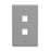 Ic107f02gy - 2 Port Face - Gray