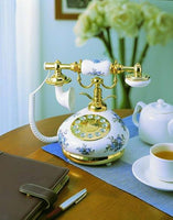 Blue Rose Flower Porcelain Phone