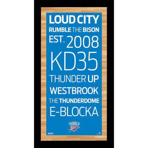 Oklahoma City Thunder Subway Sign Wall Art 9.5x19 Photo