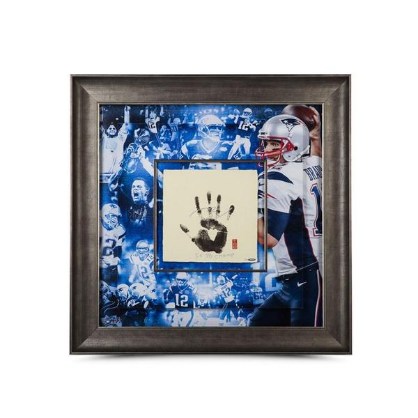 Tom Brady Signed & Inscribed 5x Super Bowl Champ New England Patriots Tegata Handprint Framed Display (UDA)