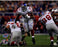 Brandon Jacobs Signed Running Through the Patriots Line 16x20 Photo