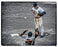 Derek Jeter Throwing B/W With Color Accents 16x20 Photo Uns (Signed By William Hauser)