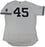 Chasen Shreve New York Yankees 2016 Game Used #45 Grey Jersey (Cool Base)(9/26/2016)(JC007352)
