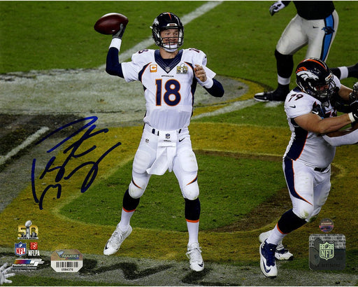Peyton Manning Signed Super Bowl 50 Action 8x10 Photo