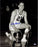 Bill Sharman Signed Kneeling with Trophies 16x20 Photo