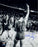 Walt Frazier Signed 16x20 Photo Walking Off the Court Pointing Up