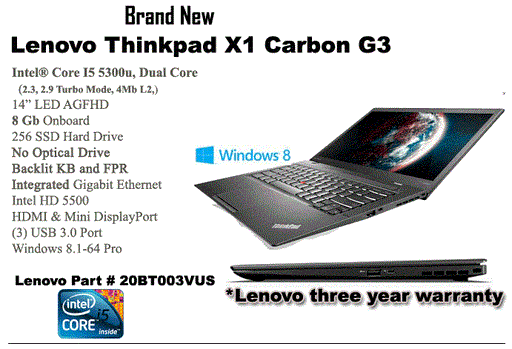 Lenovo Thinkpad 20BT003VUS