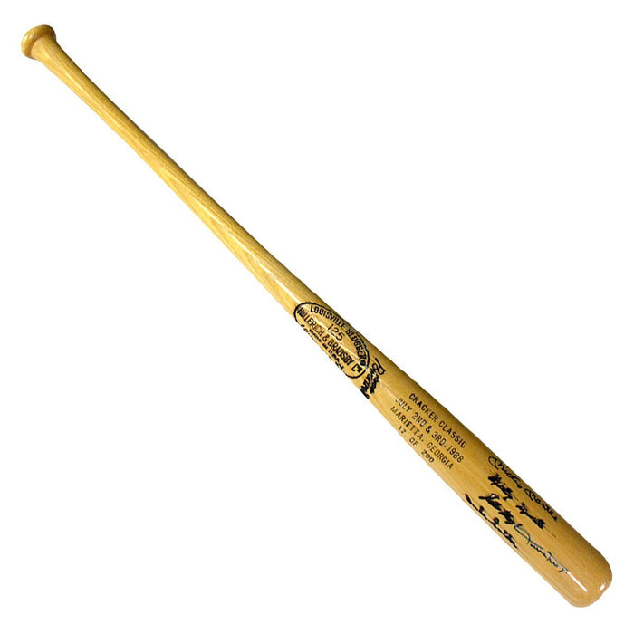 Mickey Mantle Willie Mays Duke Snider Triple Signed Bat (Beckett)