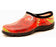 Garden Wear: Red Paisley Short Boots - Size 10
