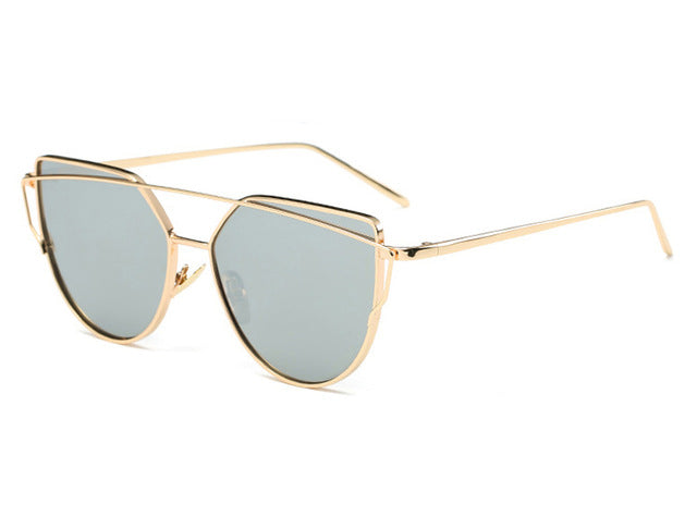 Brand Designer Cat Eye Sunglasses Women's Fashion Sun Glasses Women's Mirror Fashion Eyewear