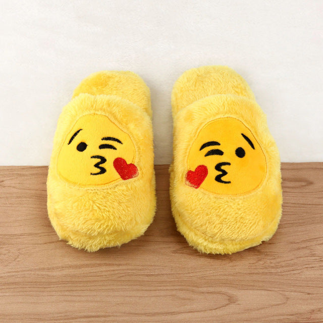Furry Cute 2017 High Quality Women Slippers Winter Yellow Comfortable Unisex Slippers Cartoon Female Slippers X6 35