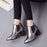 2017 Hot in the ultra-lo Fashion Women's Boots Casual Leather Boots Pointed Toe Buckle Warm  Women's Ankle Boots