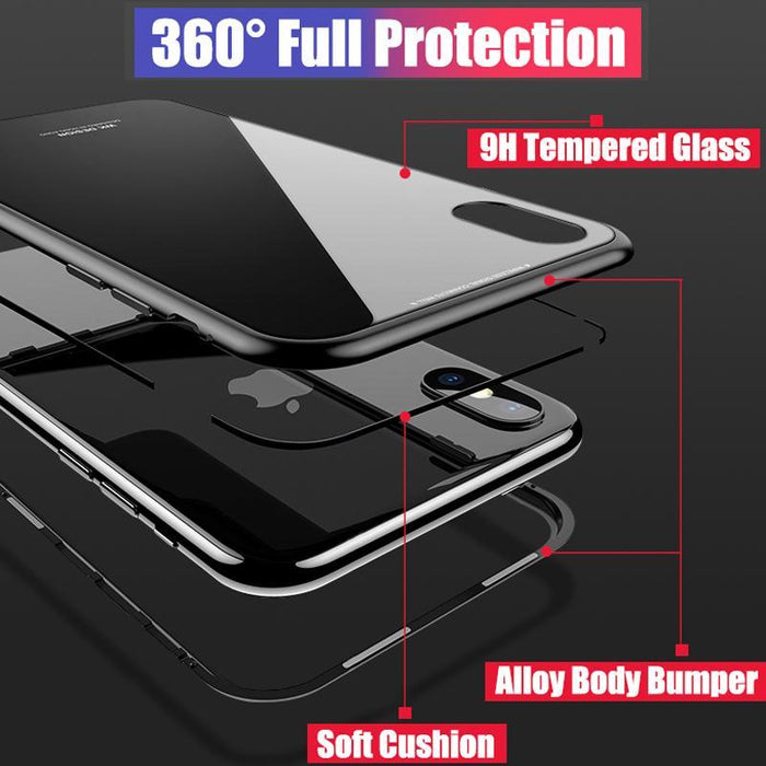 Magnetic Tempered Glass Case