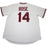 Pete Rose Signed Cincinnati Reds Majestic White 1976 Cooperstown Jersey w/ "Hit King" Insc