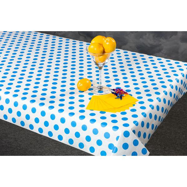 300 Blue Polka Dot Table Cover