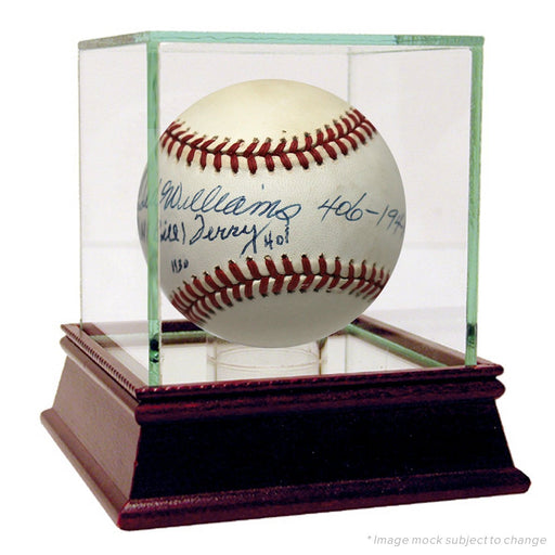 Ted Williams and Bill Terry Dual Signed ONL Giamatti Baseball .401 and 406-1941 insc. JSA