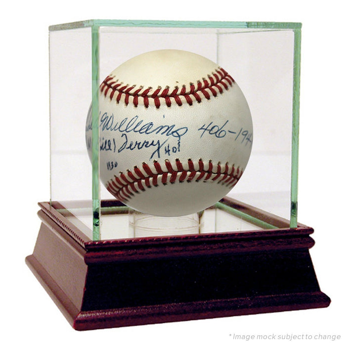 Ted Williams and Bill Terry Dual Signed ONL Giamatti Baseball .401 and 406-1941 insc. JSA